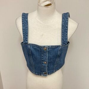 Reformation Denim Crop Top